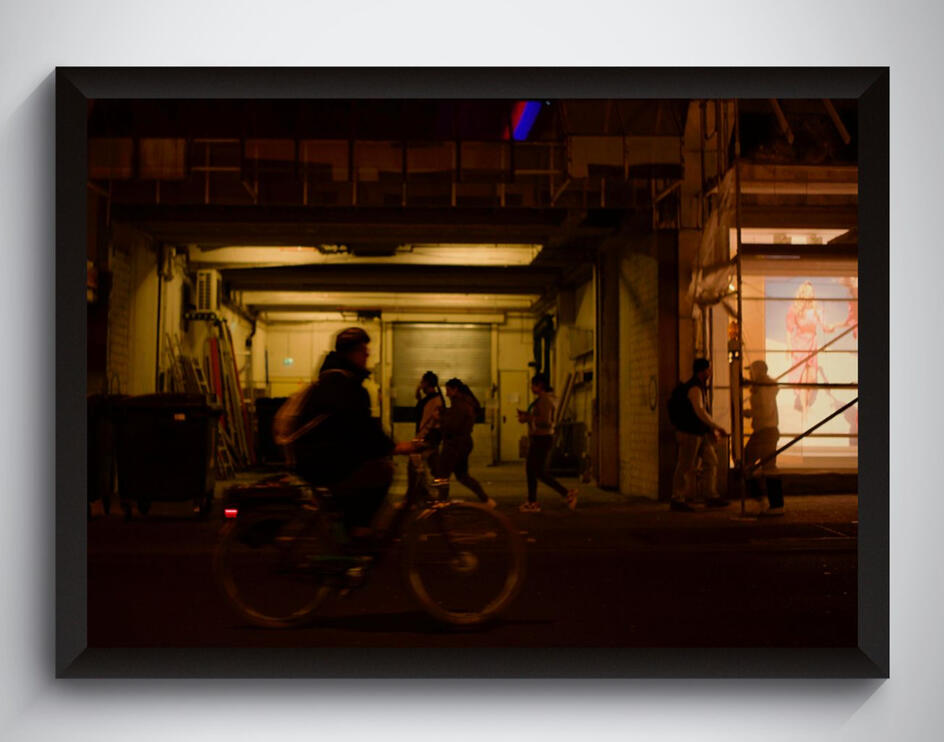 into the night